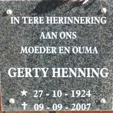 HENNING Gerty 1924-2007