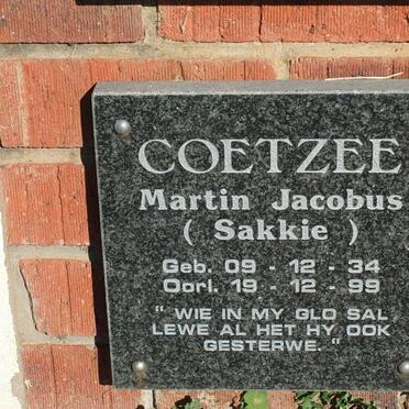 COETZEE Martin Jacobus 1934-1999