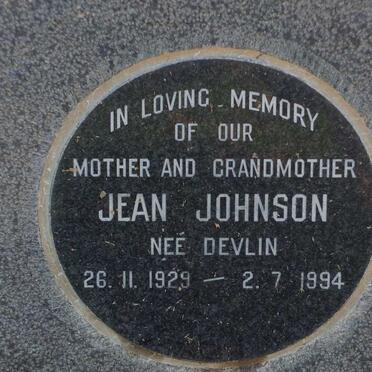 JOHNSON Jean nee DEVLIN 1929-1994