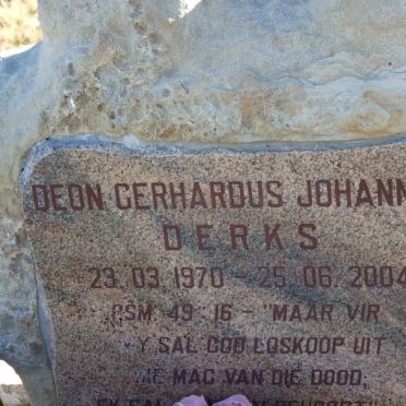 DERKS Deon Gerhardus Johannes 1970-2004