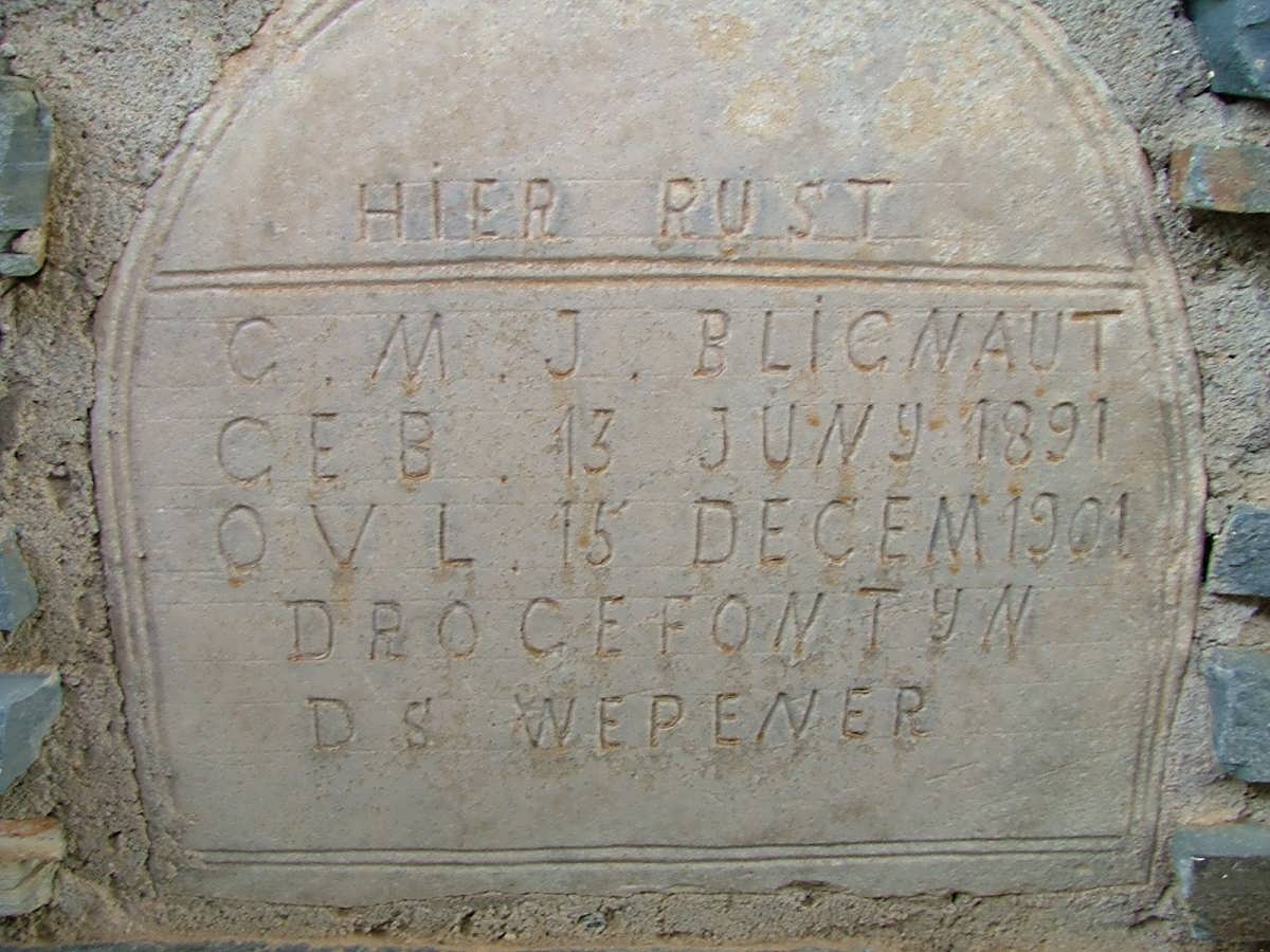 BLIGNAUT G.M.J. 1891-1901