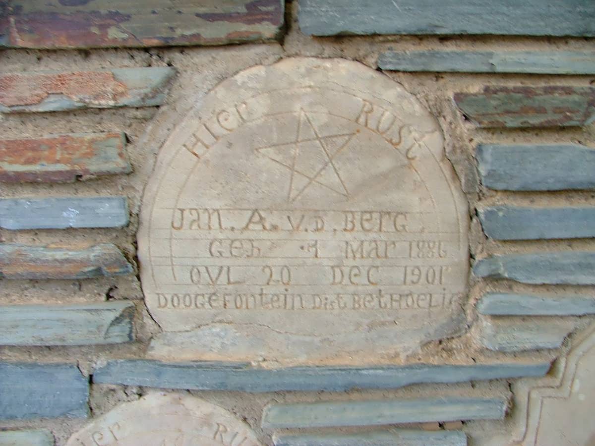 BERG Jan A., v.d. 1886-1901