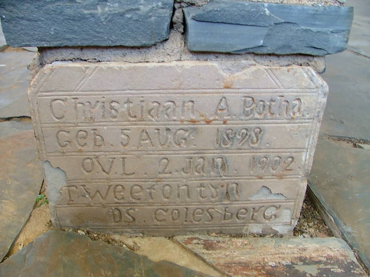 BOTHA Christiaan A. 1898-1902