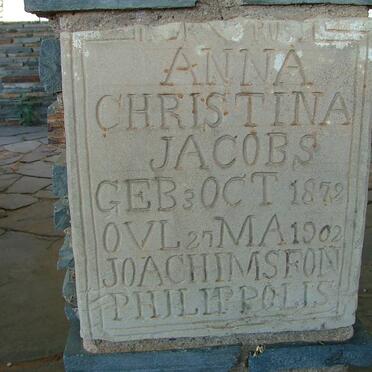 JACOBS Anna Christina 1872-1902