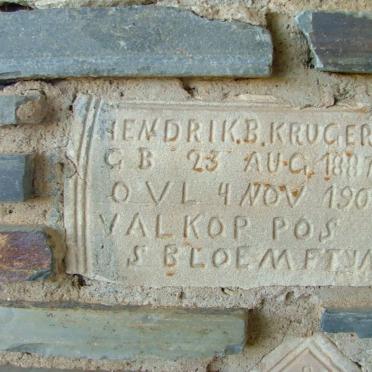 KRUGER Hendrik B. 1887-1901