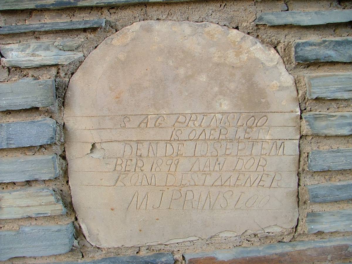 PRINSLOO S.A.G. 1899-