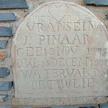 PINAAR Vranseina J. 1875-1901