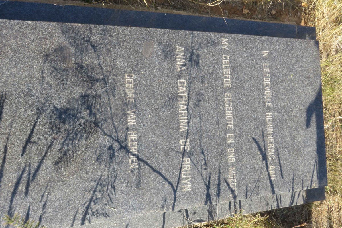 BRUYN Anna Catharina, de nee VAN HEERDEN