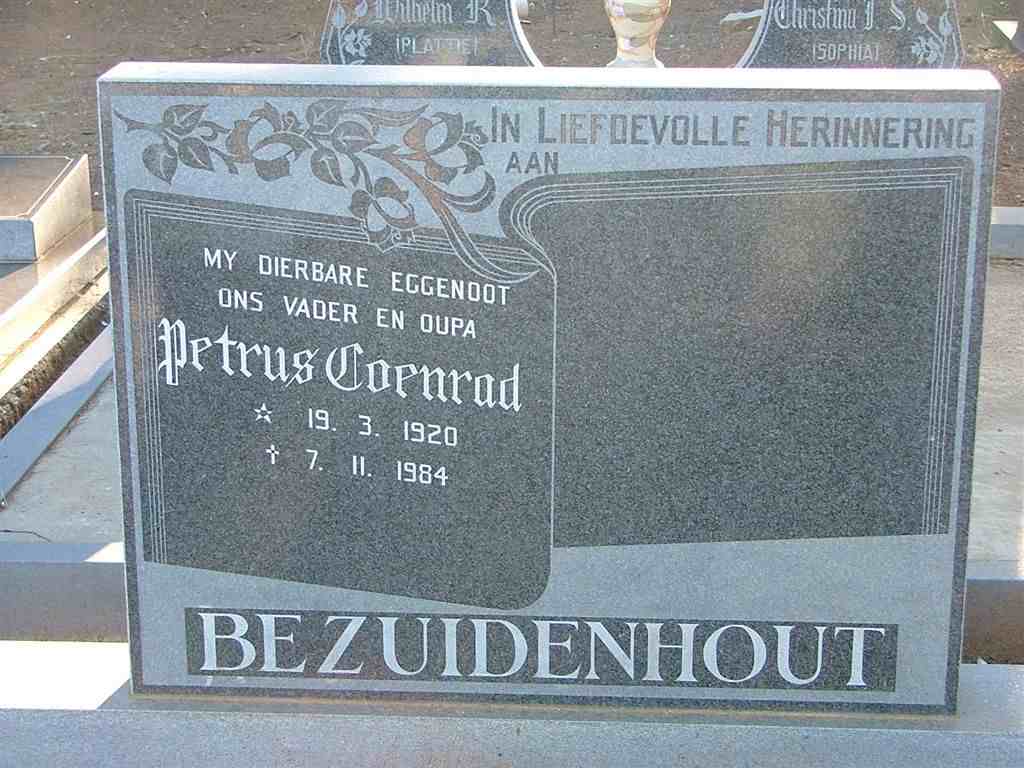 BEZUIDENHOUT Petrus Coenrad 1920-1984