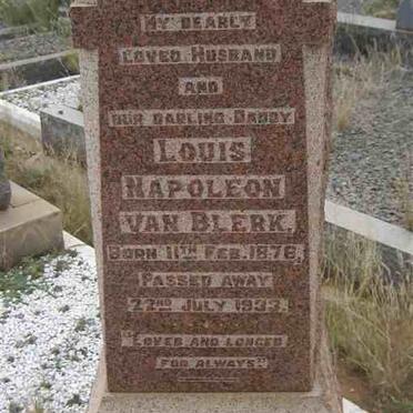 BLERK Louis Napoleon, van 1876-1933