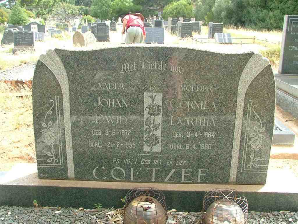 COETZEE Johan David 1872-1955 & Cornila Dorthia 1884-1960
