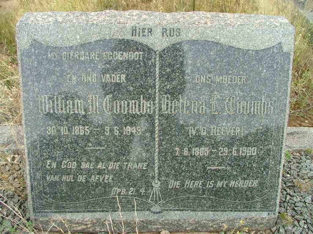 COOMBS William M. 1865-1949 & Helena L. V.D. HEEVER 1865-1960