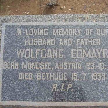 EDMAYR Wolfgang 1887-1959