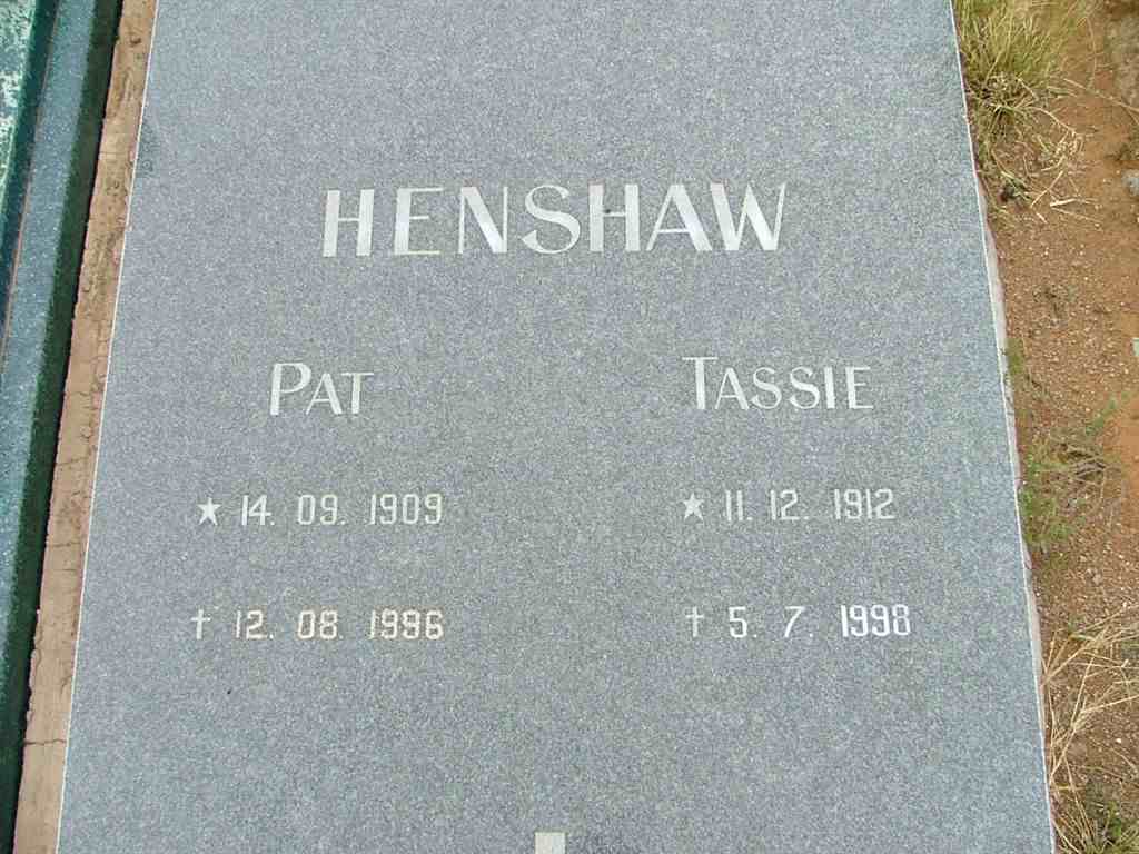 HENSHAW Pat 1909-1996 & Tassie 1912-1998