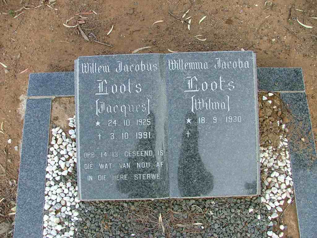 LOOTS Willem Jacobus 1925-1991 & Willemina Jacoba 1930-