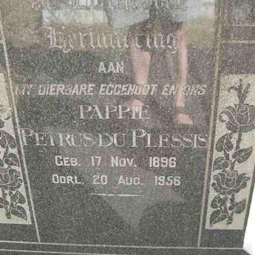 PLESSIS Petrus, du 1896-1956