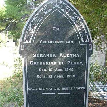 PLOOY Susanna Aletha Catherina, du 1840-1932