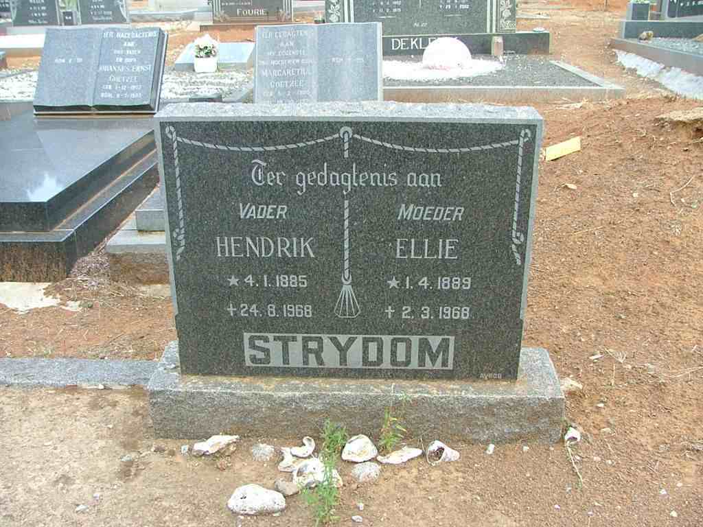 STRYDOM Hendrik 1885-1968 & Ellie 1889-1968