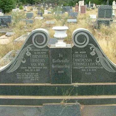 WYK Christoffel Francois, van 1885-1957 &amp; Cornelia Emmerensia Petronella JANSE VAN RENSBURG 1891-1974