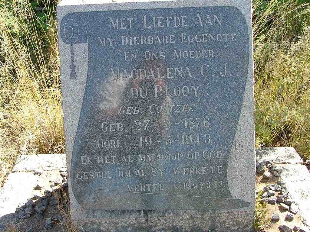 PLOOY Magdalena C.J., du nee COETZEE 1876-1943
