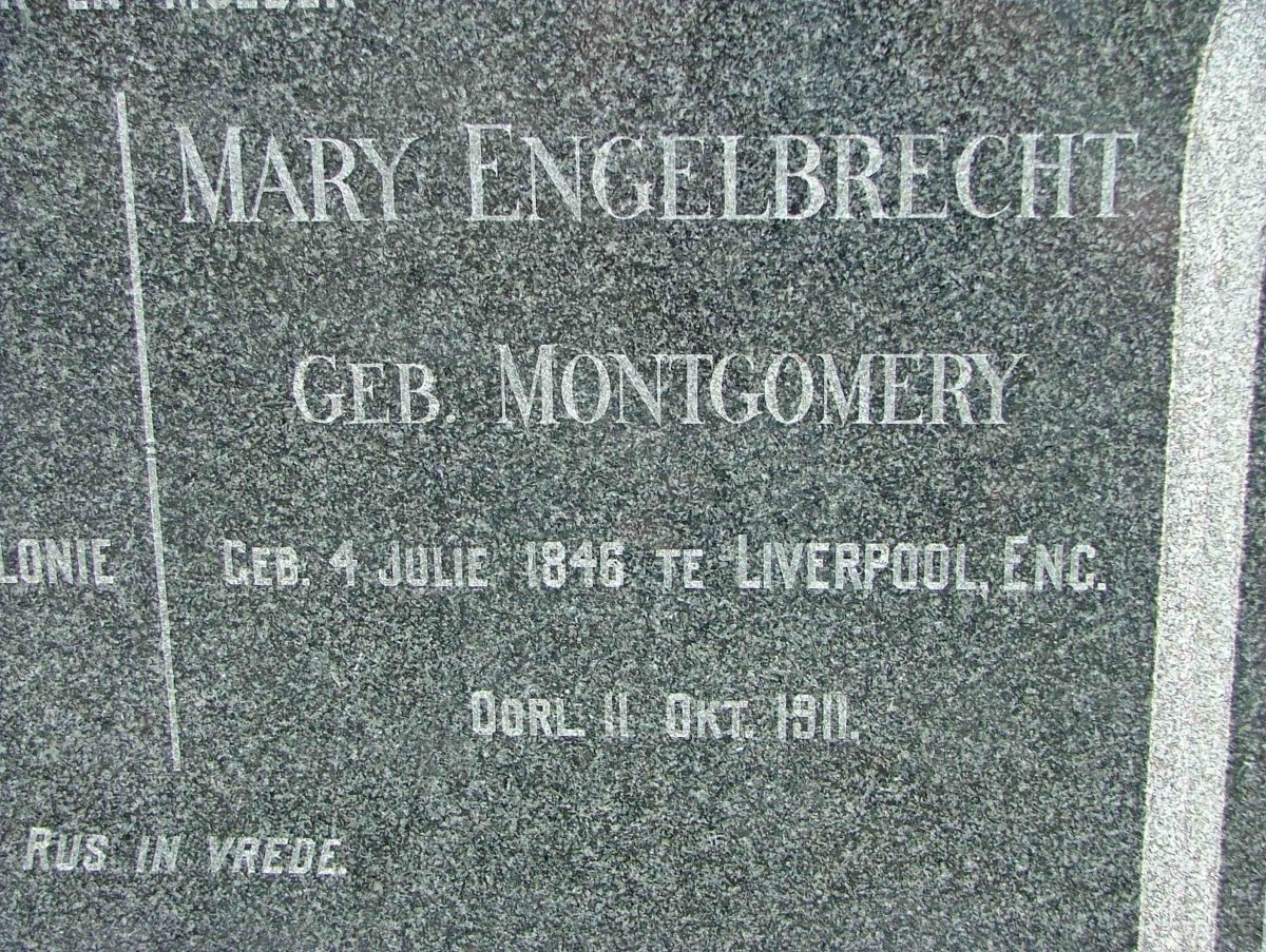 ENGELBRECHT Mary nee MONTGOMERY 1846-1911