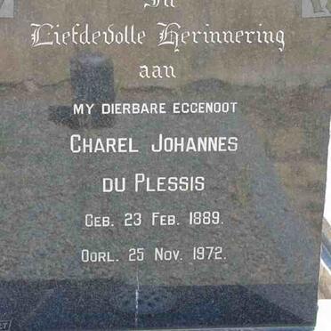 PLESSIS Charel Johannes, du 1889-1972