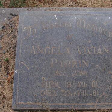 PARKIN Angela Vivain nee QUIN 1901-1981