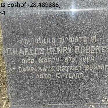ROBERTS Charles Henry -1894