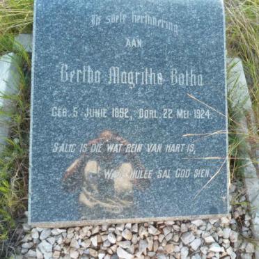 BOTHA Bertha Magritha 1892-1924