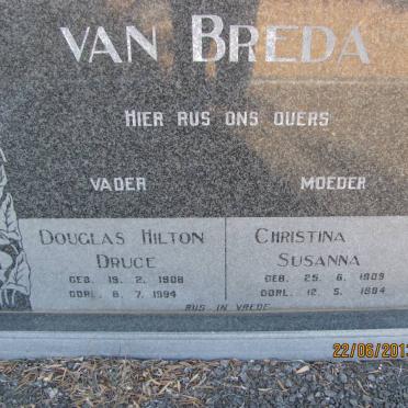 BREDA Douglas Hilton Druce, van 1908-1994 &amp; Christina Susanna 1908-1984