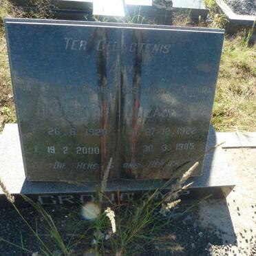 CROUCAMP Hendrik 1920-2000 &amp; Elizabeth 1922-1985