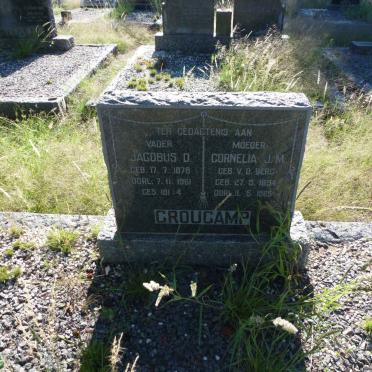 CROUCAMP Jacobus D. 1878-1961 &amp; Cornelia J.M. V.D.BERG 1894-1965