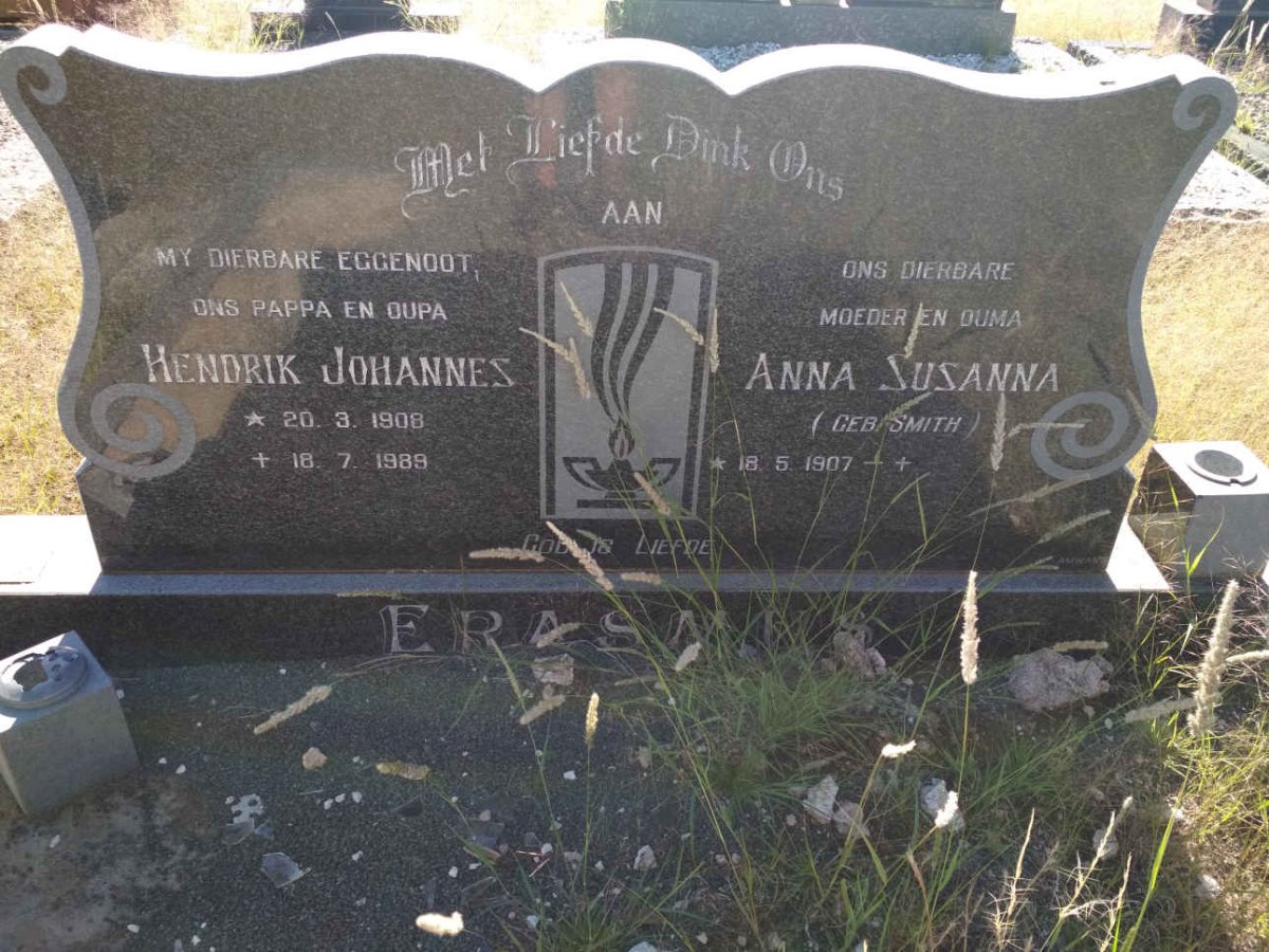 ERASMUS Hendrik Johannes 1908-1989 & Anna Susanna SMITH 1907-
