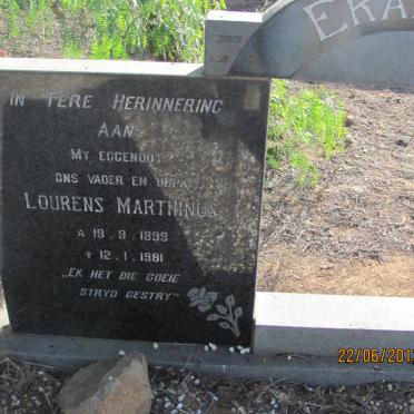 ERASMUS Lourens Marthinus 1899-1981