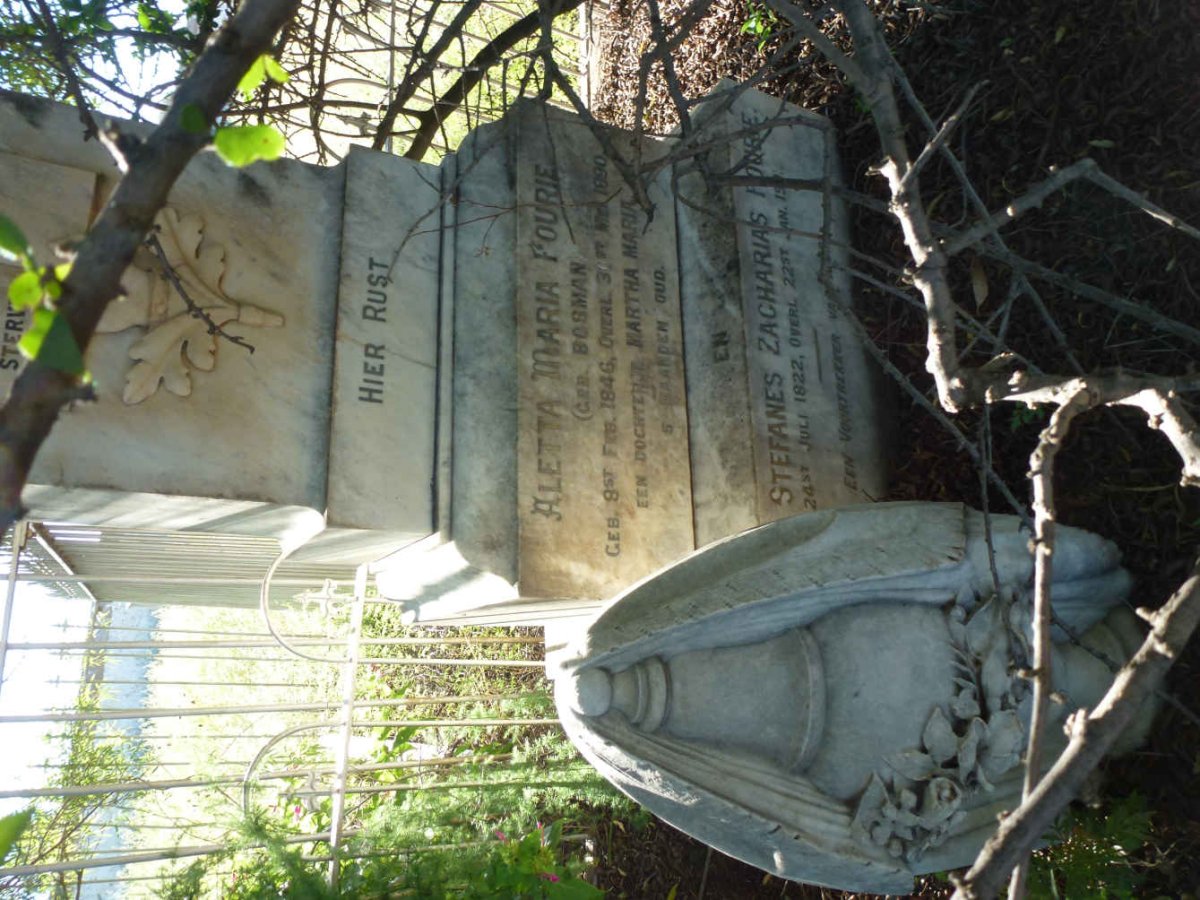FOURIE Stefanes Zacharias 1822-1901 & Aletta Maria BOSMAN 1846-1890 :: FOURIE Martha Maria