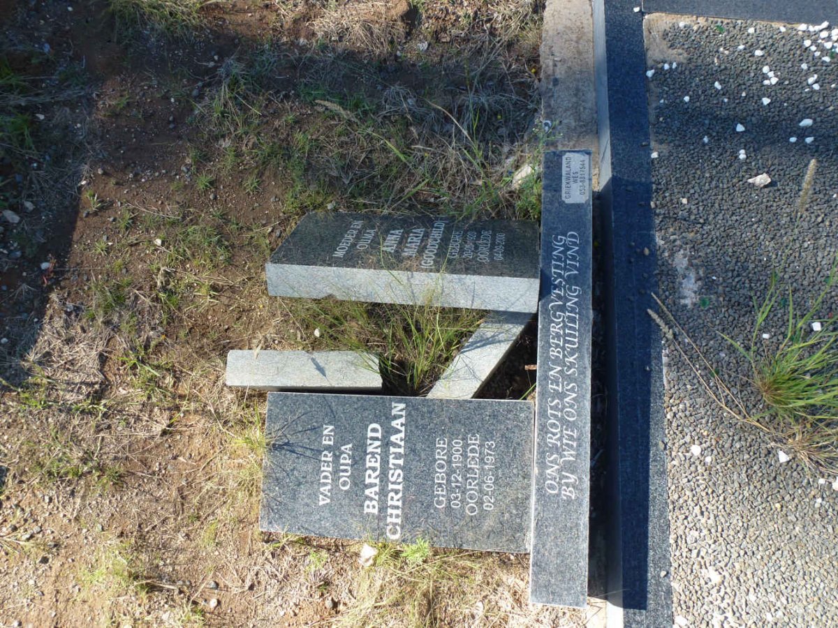 GREYLING Barend Christiaan 1900-1973 & Anna Maria GOODCHILD 1920-2000
