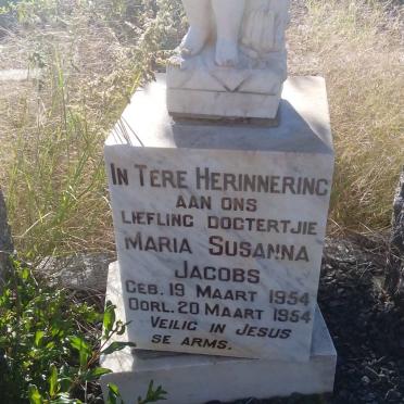 JACOBS Andries Christoffel 1890-1946 & Alida Magdalena COETZEE 1895-1954 :: JACOBS Maria Susanna 1954-1954