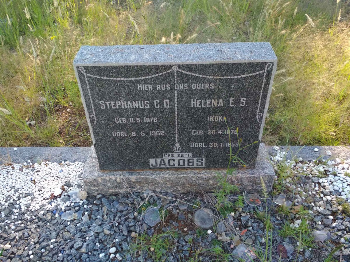 JACOBS Stephanus C.D. 1876-1962 & Helena E.S. KOK 1878-1959