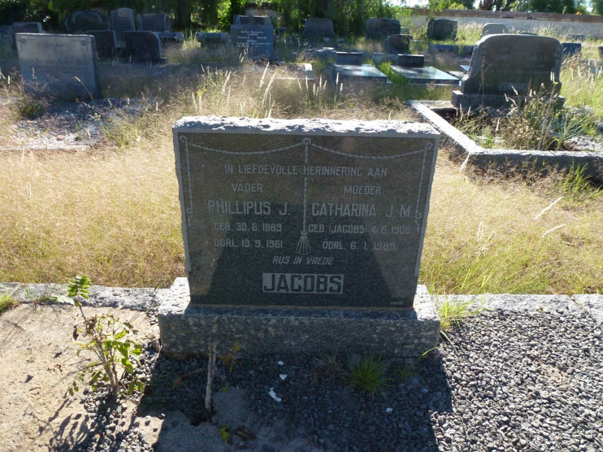 JACOBS Phillipus J. 1889-1961 & Catharina J.M. JACOBS 1906-1988