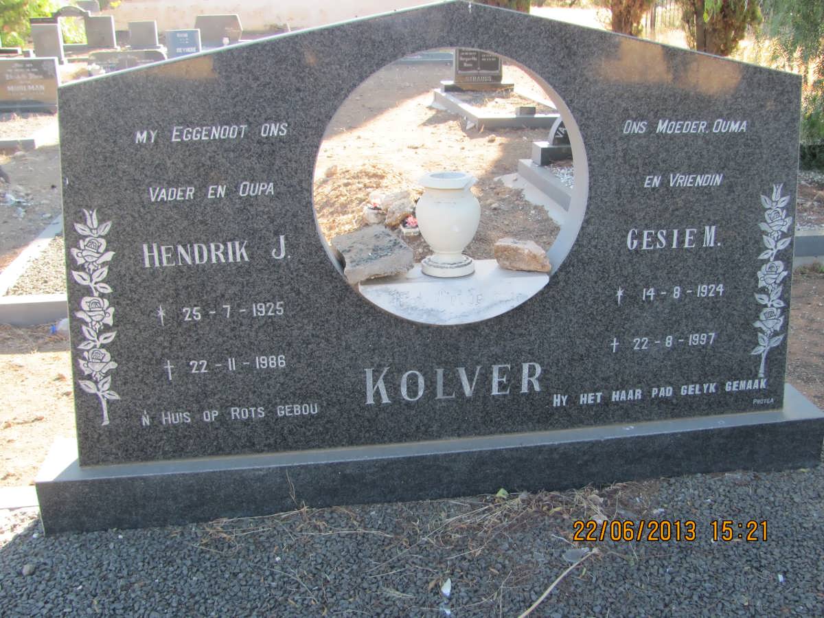 KOLVER Hendrik J. 1925-1986 & Gesie M. 1924-1997