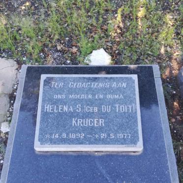 KRUGER Helena S. nee DU TOIT 1892-1977