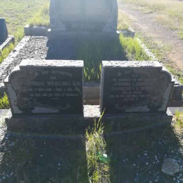 KOK Henrikus Wilhelmus 1891-1954 &amp; Johanna Catherina Elizabeth V.D. MERWE nee DE BRUIN 1910-1974