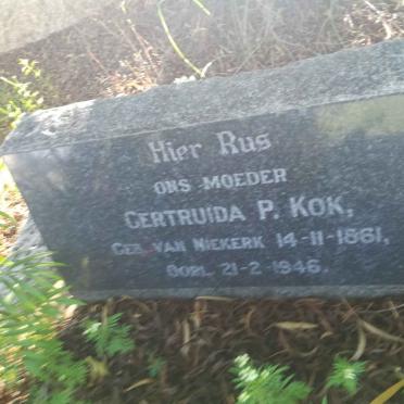 KOK Gertruida P. nee VAN NIEKERK 1861-1946