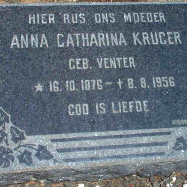 KRUGER Anna Catharina nee VENTER 1876-1956