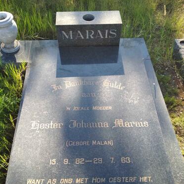 MARAIS Hester Johanna nee MALAN 1882-1963