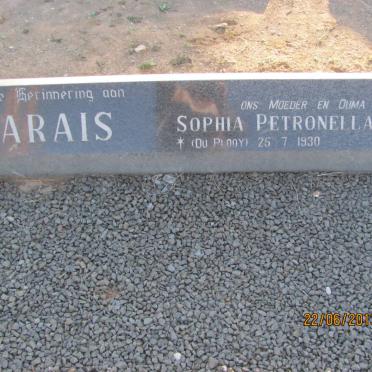 MARAIS Sophia Petronella nee DU PLOOY 1930-