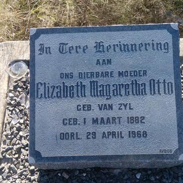 OTTO Elizabeth Magaretha nee VAN ZYL 1882-1968