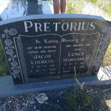 PRETORIUS Jacob Lourens 1911-1989 &amp; Eunice Margaret 1915-1996