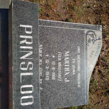 PRINSLOO Martha J. nee MOSTERT 1901-1978