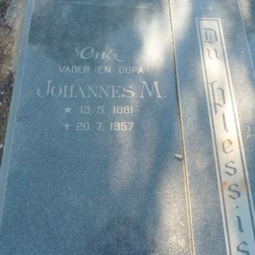 PLESSIS Johannes M., du 1881-1957 &amp; Maria S.C. BOSHOFF 1889-1957